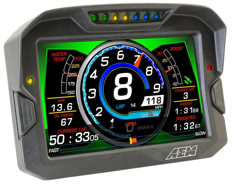 AEM - AEM CD-7 Non Logging GPS Enabled Race Dash Carbon Fiber Digital Display w/o VDM (CAN Input Only) - Demon Performance
