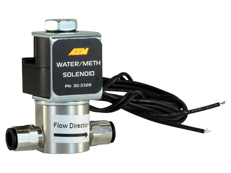AEM - AEM Water/Methanol Injection System - High-Flow Low-Current WMI Solenoid - 200PSI 1/8in-27NPT In/Out - Demon Performance