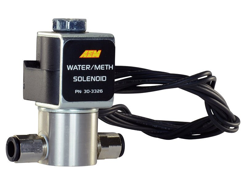AEM - AEM Water/Methanol Injection System - High-Flow Low-Current WMI Solenoid - 200PSI 1/8in-27NPT In/Out - Demon Performance