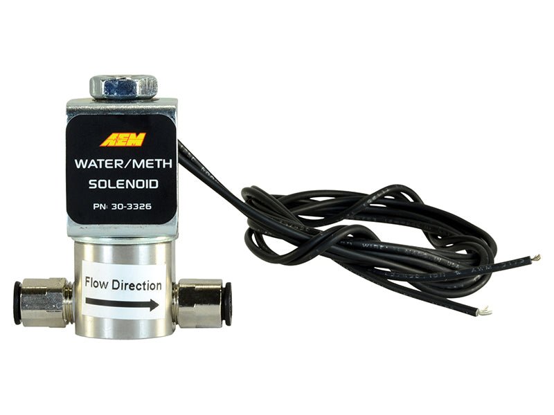 AEM - AEM Water/Methanol Injection System - High-Flow Low-Current WMI Solenoid - 200PSI 1/8in-27NPT In/Out - Demon Performance