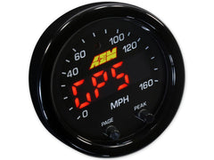 AEM - AEM X-Series 0-160 MPH Black Bezel w/ Black Face GPS Speedometer Gauge - Demon Performance