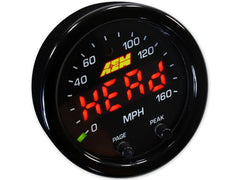 AEM - AEM X-Series 0-160 MPH Black Bezel w/ Black Face GPS Speedometer Gauge - Demon Performance