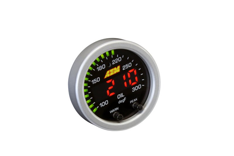AEM - AEM X-Series Temperature 100-300F Gauge Kit (ONLY Black Bezel and Water Temp. Faceplate) - Demon Performance