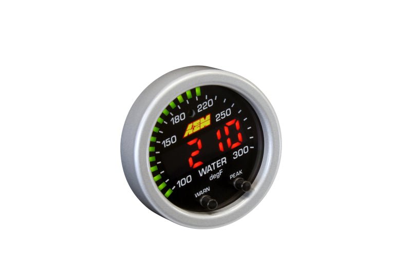 AEM - AEM X-Series Temperature 100-300F Gauge Kit (ONLY Black Bezel and Water Temp. Faceplate) - Demon Performance