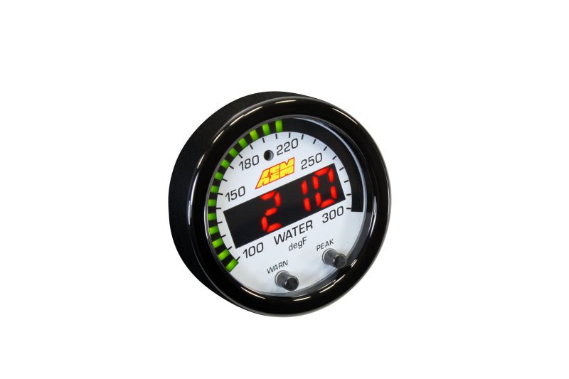 AEM - AEM X-Series Temperature 100-300F Gauge Kit (ONLY Black Bezel and Water Temp. Faceplate) - Demon Performance