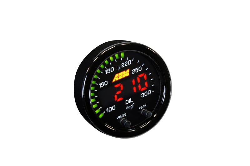 AEM - AEM X-Series Temperature 100-300F Gauge Kit (ONLY Black Bezel and Water Temp. Faceplate) - Demon Performance