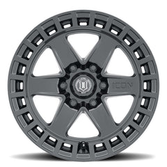 ICON Raider 17x8.5 6x5.5 0mm Offset 4.75in BS Satin Black Wheel