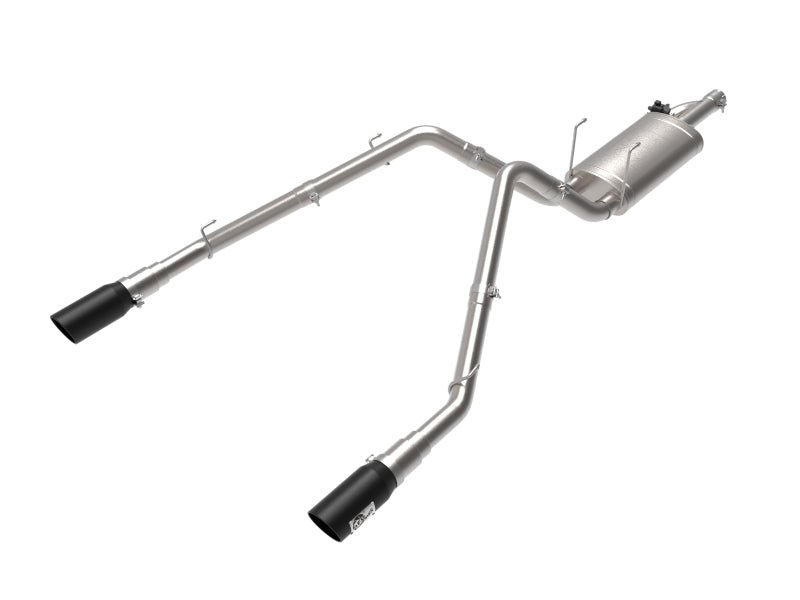aFe - aFe 09-18 Ram 1500 V8 5.7L Hemi Gemini XV 3in 304 SS Cat-Back Exhaust w/ Black Tips - Demon Performance
