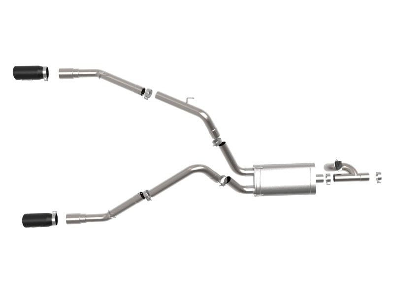 aFe - aFe 09-18 Ram 1500 V8 5.7L Hemi Gemini XV 3in 304 SS Cat-Back Exhaust w/ Black Tips - Demon Performance
