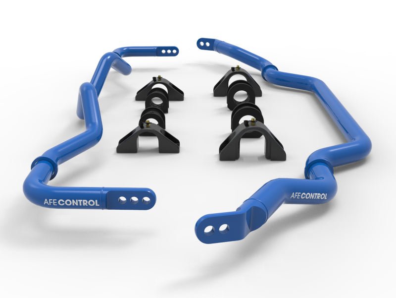 aFe - aFe 09-20 Nissan 370Z V6-3.7L Front and Rear Control Sway Bar Set - Blue - Demon Performance