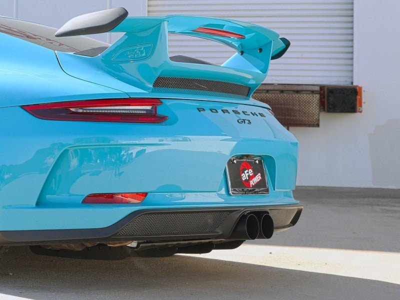 aFe - afe 14-16 Porsche 911 GT3 991.1 H6 3.8L MACH Force-Xp 304 SS Cat-Back Exhaust System w/ Black Tips - Demon Performance