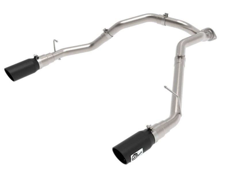 aFe - aFe Large Bore-HD 3 IN 409 Stainless Steel DPF-Back Exhaust System w/Black Tip RAM 1500 20-21 V6-3.0 - Demon Performance