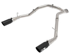 aFe - aFe Large Bore-HD 3 IN 409 Stainless Steel DPF-Back Exhaust System w/Black Tip RAM 1500 20-21 V6-3.0 - Demon Performance