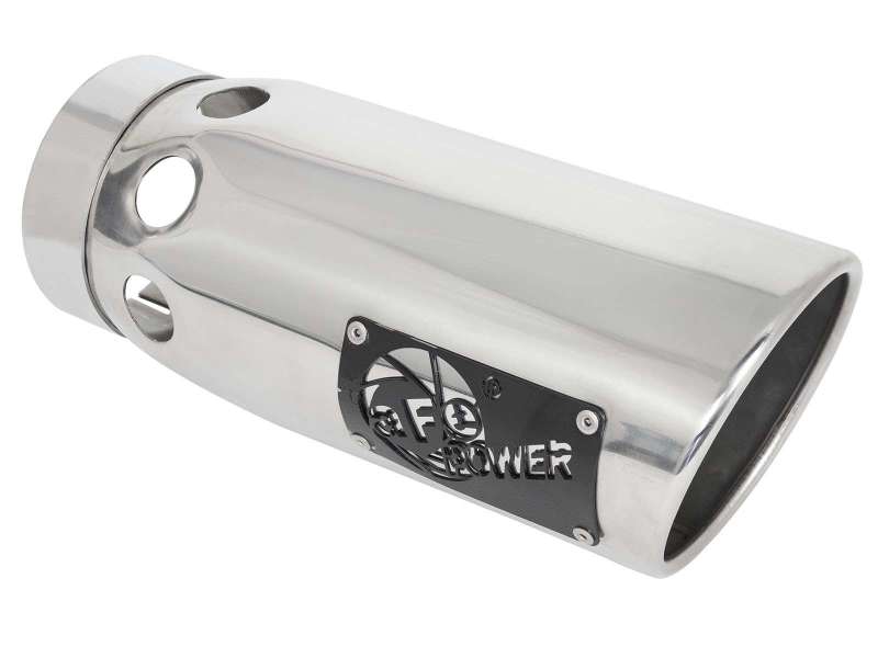 aFe - aFe Large Bore-HD 3in 409-SS DPF-Back Exhaust System w/ Polished Tip 14-19 RAM 1500 V6 3.0L (td) - Demon Performance