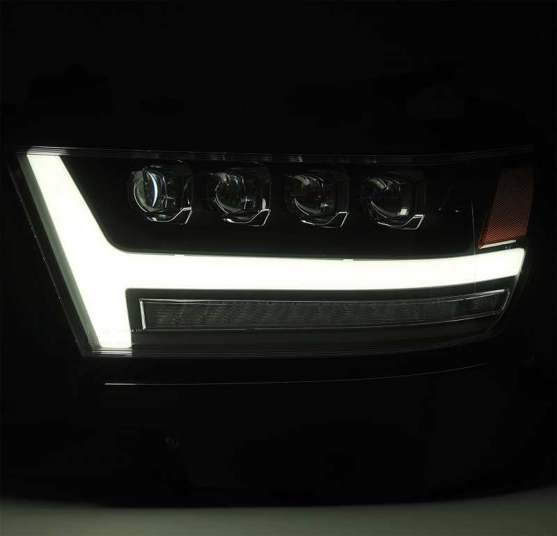 AlphaRex - AlphaRex 19-20 Ram 1500HD NOVA LED Proj Headlight Plank Style Matte Blk w/Activ Light/Seq Signal/DRL - Demon Performance