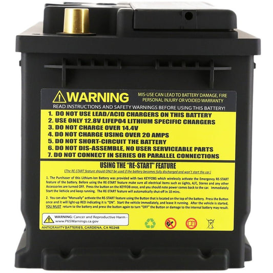 Antigravity Batteries - Antigravity H7/Group 94R Lithium Car Battery w/Re-Start - Demon Performance