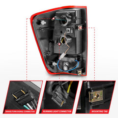 ANZO - Anzo 04-15 Nissan Titan Full LED Tailights Chrome Housing Red/Clear Lens - Demon Performance