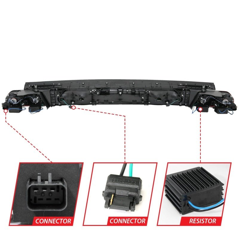 ANZO - ANZO 08-10 Dodge Challenger LED Taillights - Red/Clear w/Sequential Turn Signal - Demon Performance