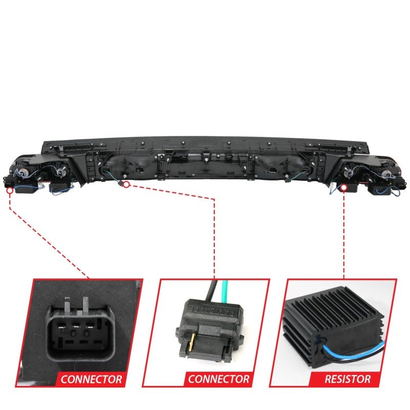 ANZO - ANZO 08-10 Dodge Challenger LED Taillights - Red/Clear w/Sequential Turn Signal - Demon Performance