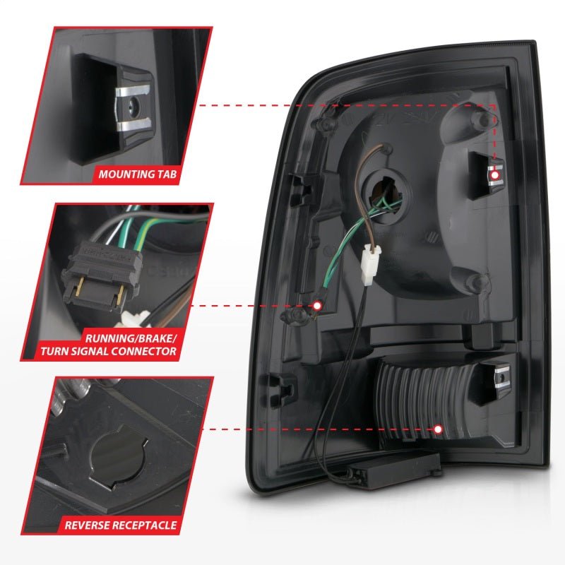 ANZO - ANZO 09-18 Dodge Ram 1500 Full LED Tailights w/ Sequential Black Housing/Smoke Lens - Demon Performance