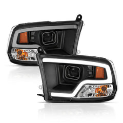 ANZO - ANZO 09-18 Dodge Ram 1500 Plank Style Projector Headlights Black w/ Halo - Demon Performance