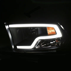 ANZO - ANZO 09-18 Dodge Ram 1500 Plank Style Projector Headlights Black w/ Halo - Demon Performance