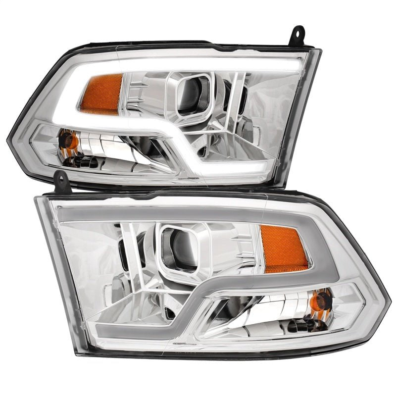 ANZO - ANZO 09-18 Dodge Ram 1500 Plank Style Projector Headlights Chrome w/ Halo - Demon Performance