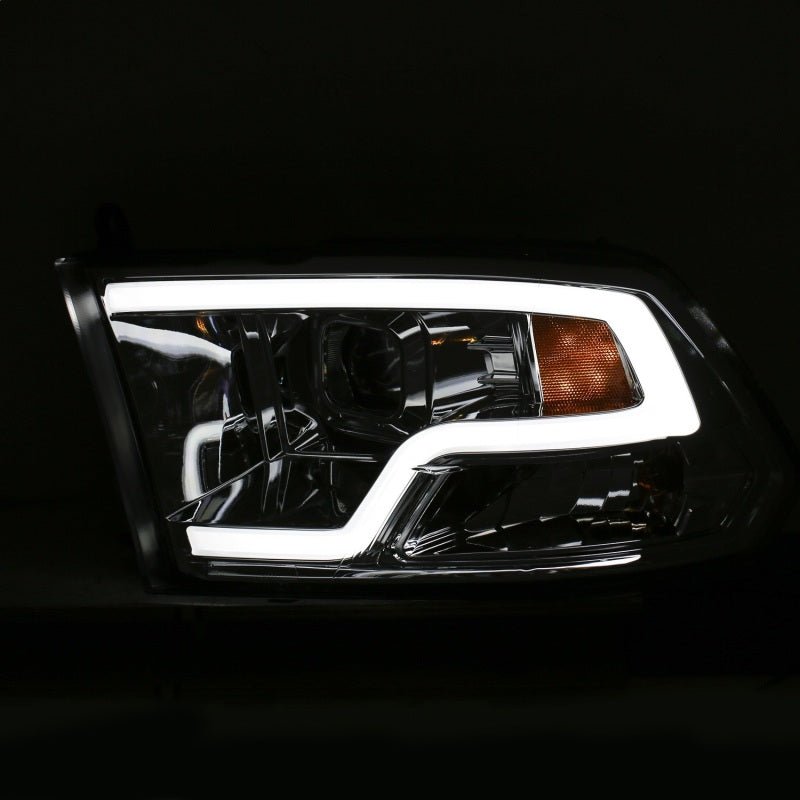 ANZO - ANZO 09-18 Dodge Ram 1500 Plank Style Projector Headlights Chrome w/ Halo - Demon Performance