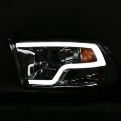ANZO - ANZO 09-18 Dodge Ram 1500 Plank Style Projector Headlights Chrome w/ Halo - Demon Performance