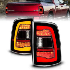 ANZO - ANZO 09-18 Dodge Ram 1500 Sequential LED Taillights Black w/Switchback Amber Signal - Demon Performance