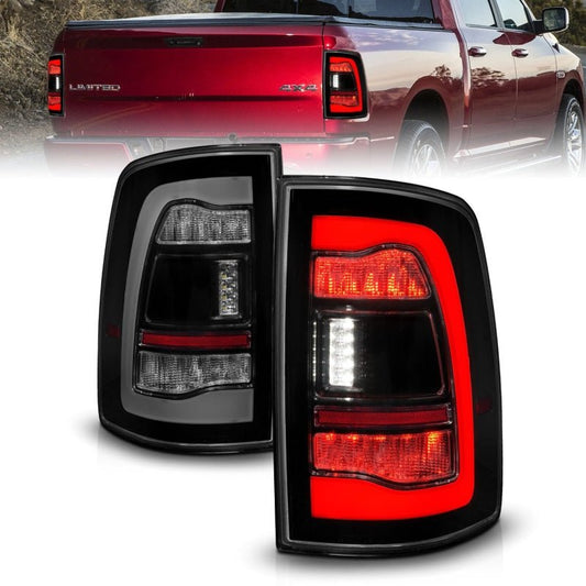 ANZO - ANZO 09-18 Dodge Ram 1500 Sequential LED Taillights Smoke Black - Demon Performance
