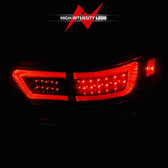 ANZO - ANZO 11-13 Jeep Grand Cherokee LED Taillights w/ Lightbar Black Housing/Clear Lens 4pcs - Demon Performance