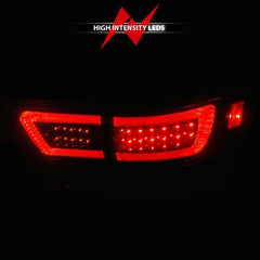 ANZO - ANZO 11-13 Jeep Grand Cherokee LED Taillights w/ Lightbar Black Housing/Smoke Lens 4pcs - Demon Performance