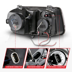 ANZO - ANZO 2005-2010 Chrysler 300C Projector Headlights w/ Halo Black (CCFL) G2 - Demon Performance