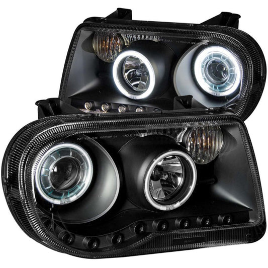 ANZO - ANZO 2005-2010 Chrysler 300C Projector Headlights w/ Halo Black (CCFL) G2 - Demon Performance