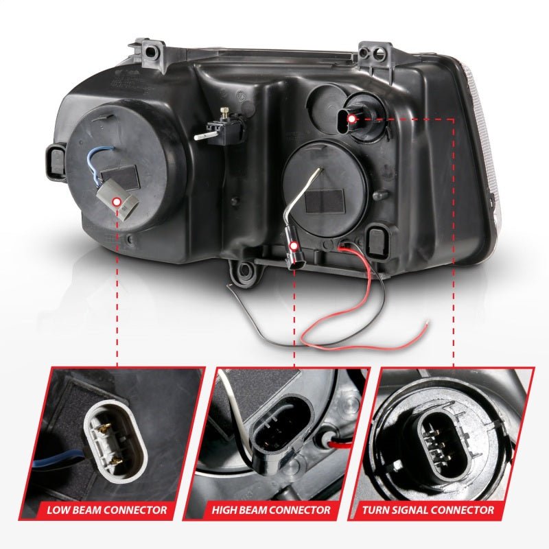 ANZO - ANZO 2005-2010 Chrysler 300C Projector Headlights w/ Halo Chrome (CCFL) G2 - Demon Performance