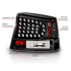 ANZO - ANZO 2006-2008 Dodge Charger LED Taillights Black - Demon Performance