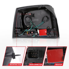 ANZO - ANZO 2006-2008 Dodge Charger LED Taillights Black - Demon Performance