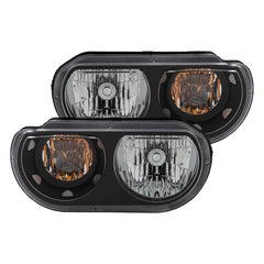 ANZO - ANZO 2008-2014 Dodge Challenger Crystal Headlights Black - Demon Performance