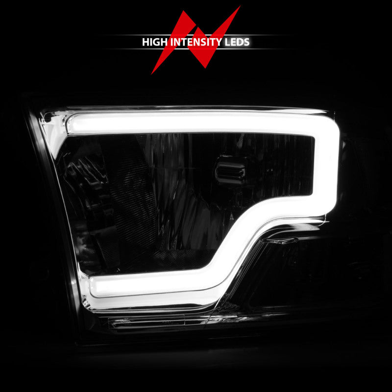 ANZO - ANZO 2009-2018 Dodge Ram 1500/ 2500/ 3500 Crystal Headlights w/ Light Bar Chrome Housing - Demon Performance