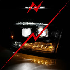 ANZO - ANZO 2009-2018 Dodge Ram 1500 Led Projector Plank Style Switchback H.L Halo Black Amber (OE Style) - Demon Performance