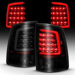 ANZO - ANZO 2009-2018 Dodge Ram 1500 LED Taillight Plank Style Black w/Smoke Lens - Demon Performance