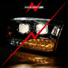 ANZO - ANZO 2009-2018 Dodge Ram 1500 Projector H.L. Switchback Black Amber - Demon Performance