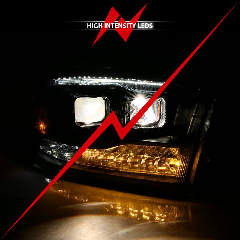 ANZO - ANZO 2009-2018 Dodge Ram 1500 Projector H.L. Switchback Chrome Amber - Demon Performance