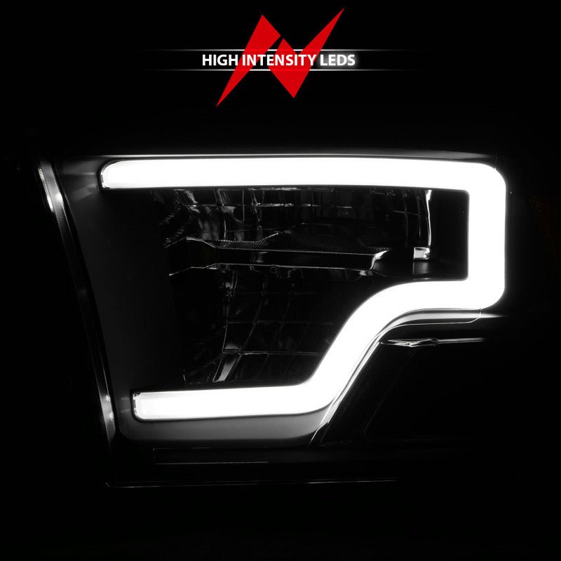 ANZO - ANZO 2009-2020 Dodge Ram 1500 Full LED Square Projector Headlights w/ Chrome Housing Black Amber - Demon Performance