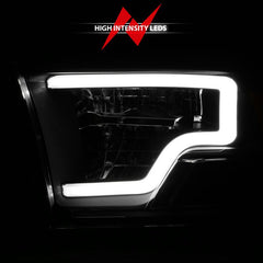 ANZO - ANZO 2009-2020 Dodge Ram 1500 Full LED Square Projector Headlights w/ Chrome Housing Black Amber - Demon Performance