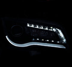 ANZO - ANZO 2011-2014 Chrysler 300 Projector Headlights w/ Plank Style Design Chrome - Demon Performance