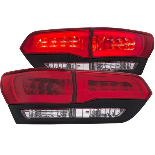 ANZO - ANZO 2014-2016 Jeep Grand Cherokee LED Taillights Red/Clear - Demon Performance