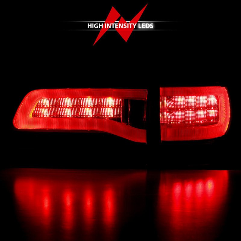 ANZO - ANZO 2014-2016 Jeep Grand Cherokee LED Taillights Red/Smoke - Demon Performance