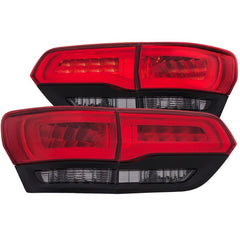 ANZO - ANZO 2014-2016 Jeep Grand Cherokee LED Taillights Red/Smoke - Demon Performance